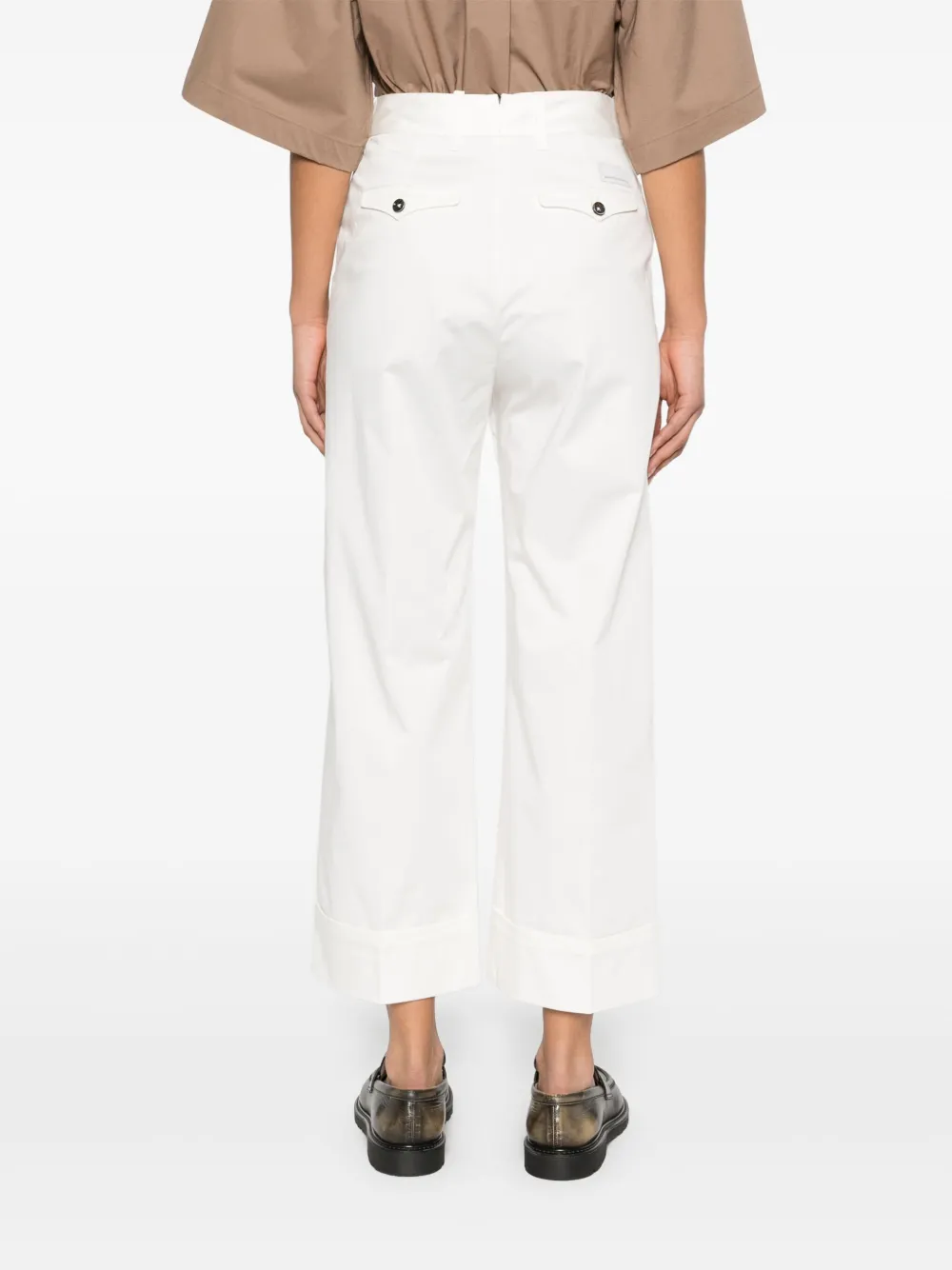 Shop Nine In The Morning Mina Straight-leg Trousers In White