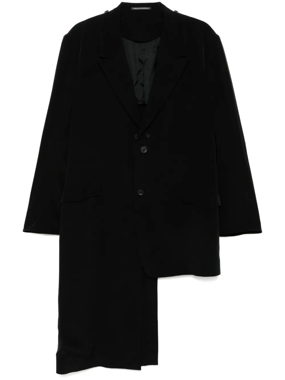Yohji Yamamoto tuxedo attachable-collar jacket | Black | Image 1