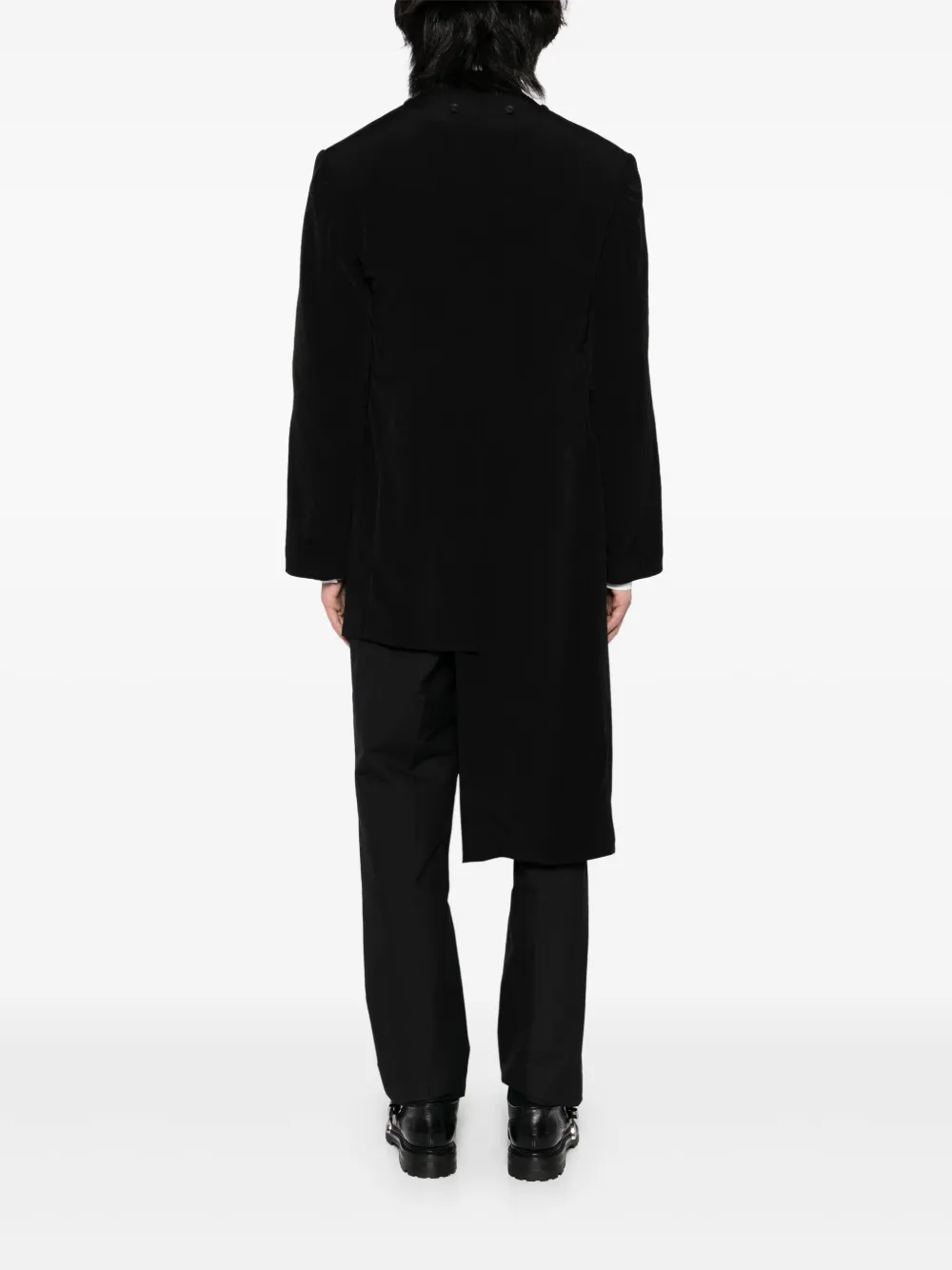 Yohji Yamamoto Smoking jack met afneembare kraag Zwart