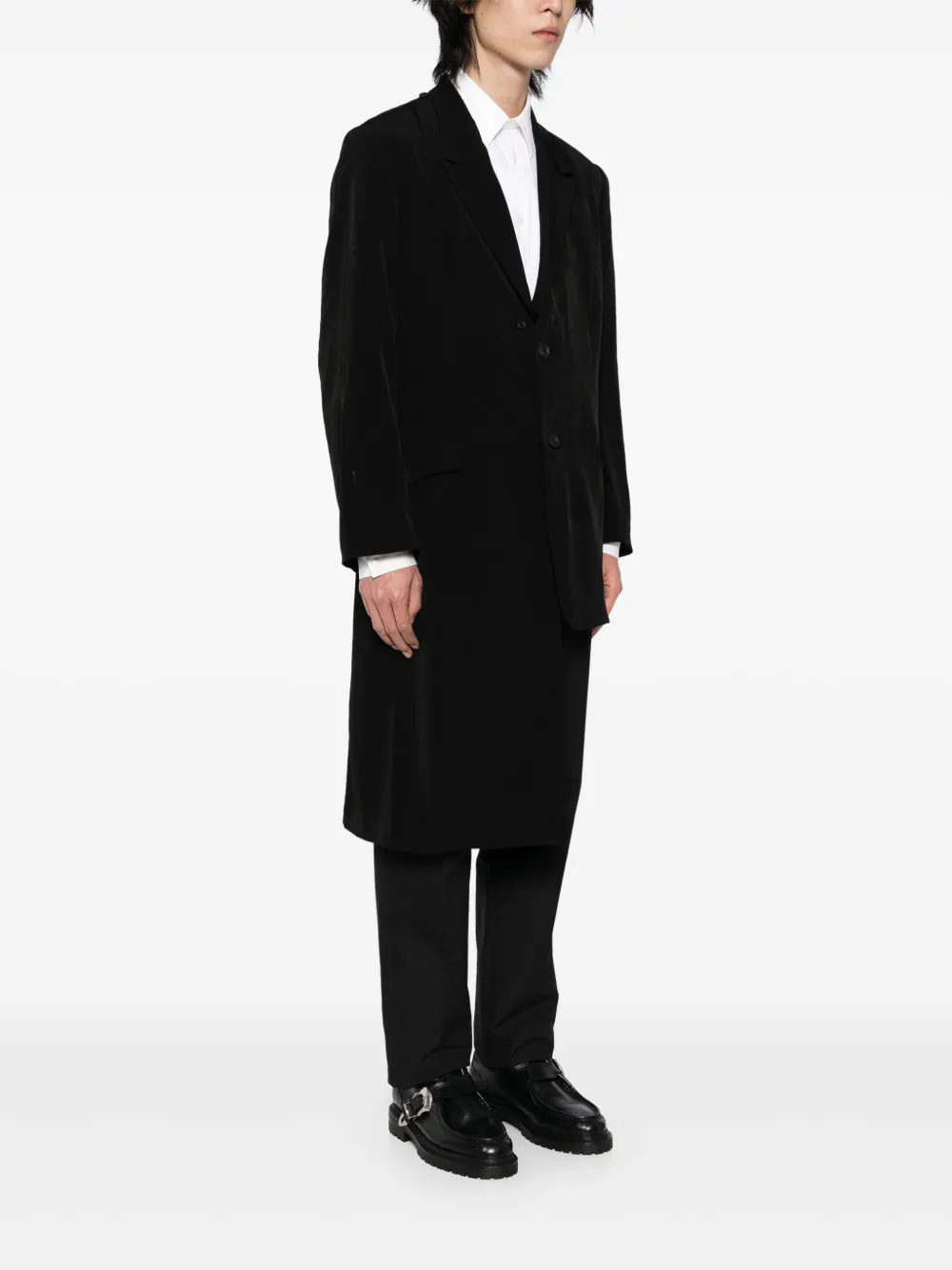 Yohji Yamamoto Smoking jack met afneembare kraag Zwart