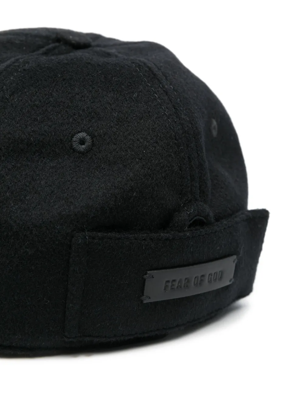 Fear Of God Honkbalpet met logopatch - Zwart