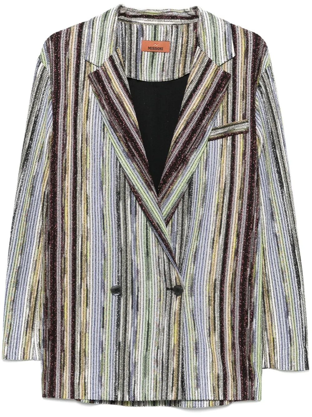 Missoni Gestreepte lamé blazer Groen