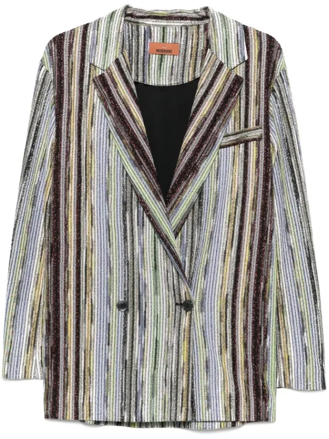 Missoni blazer de lamé con motivo de rayas
