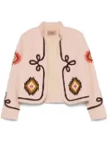 Fortela embroidered cropped jacket - Pink