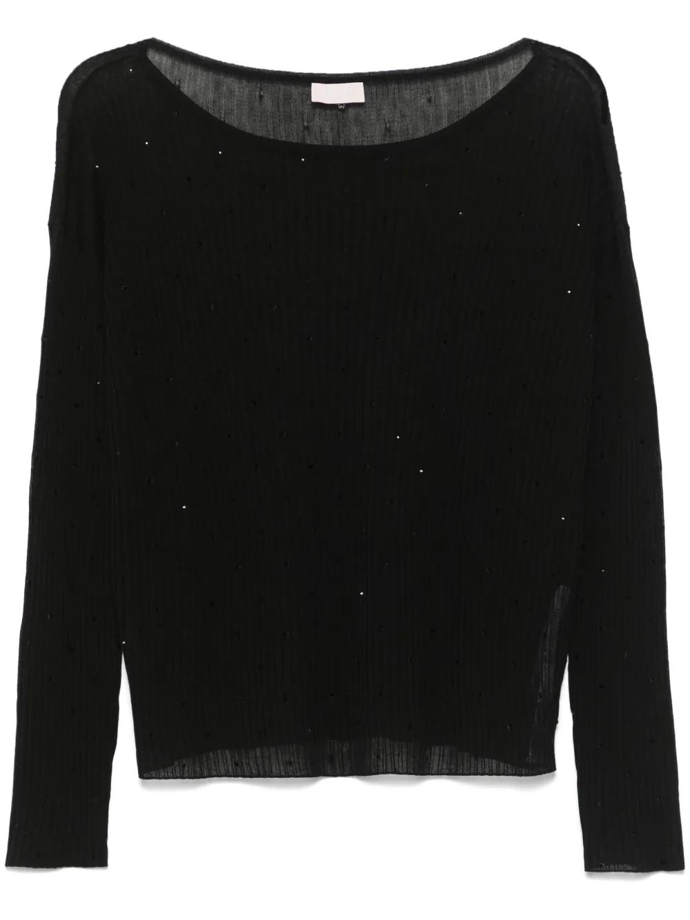 LIU JO crystal-embellished top | Black | Image 1