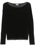 LIU JO crystal-embellished top - Black