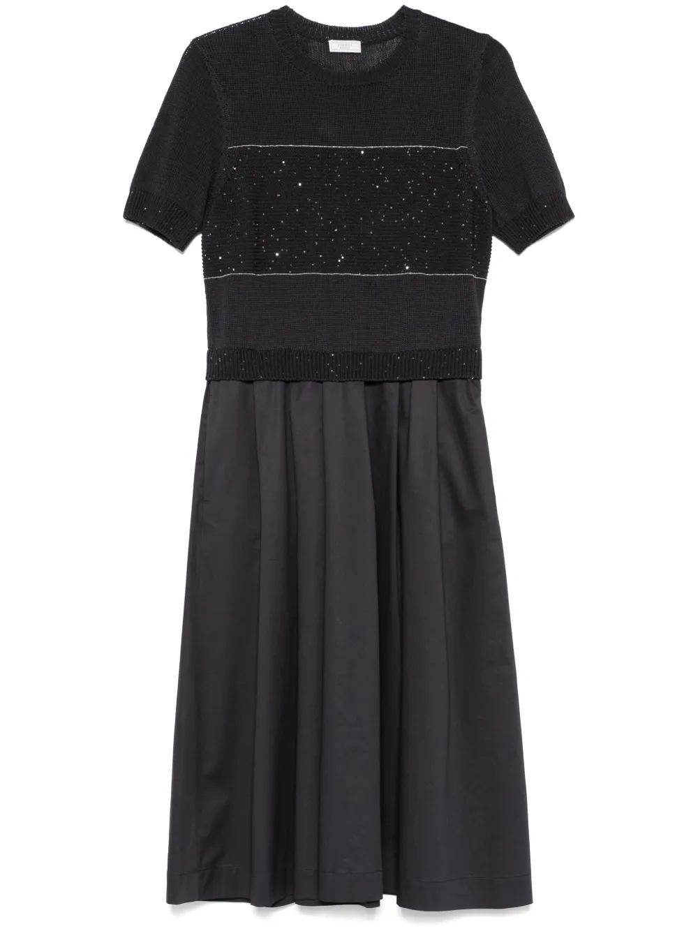 sequin-embellished panelled dress