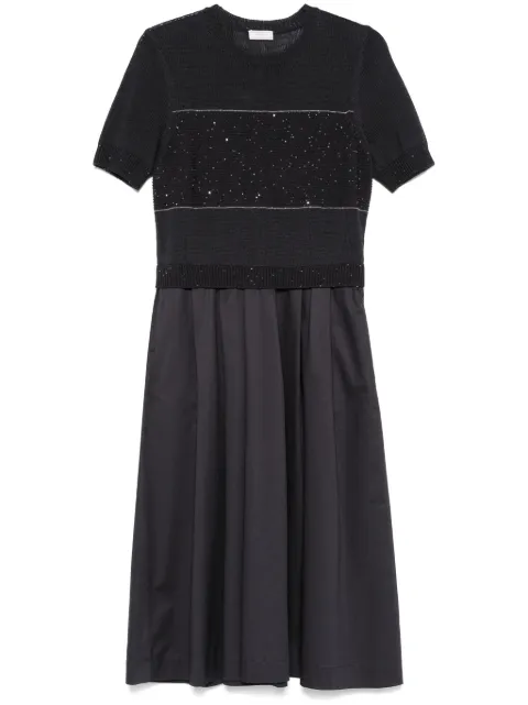 Peserico vestido con paneles y detalle de lentejuelas