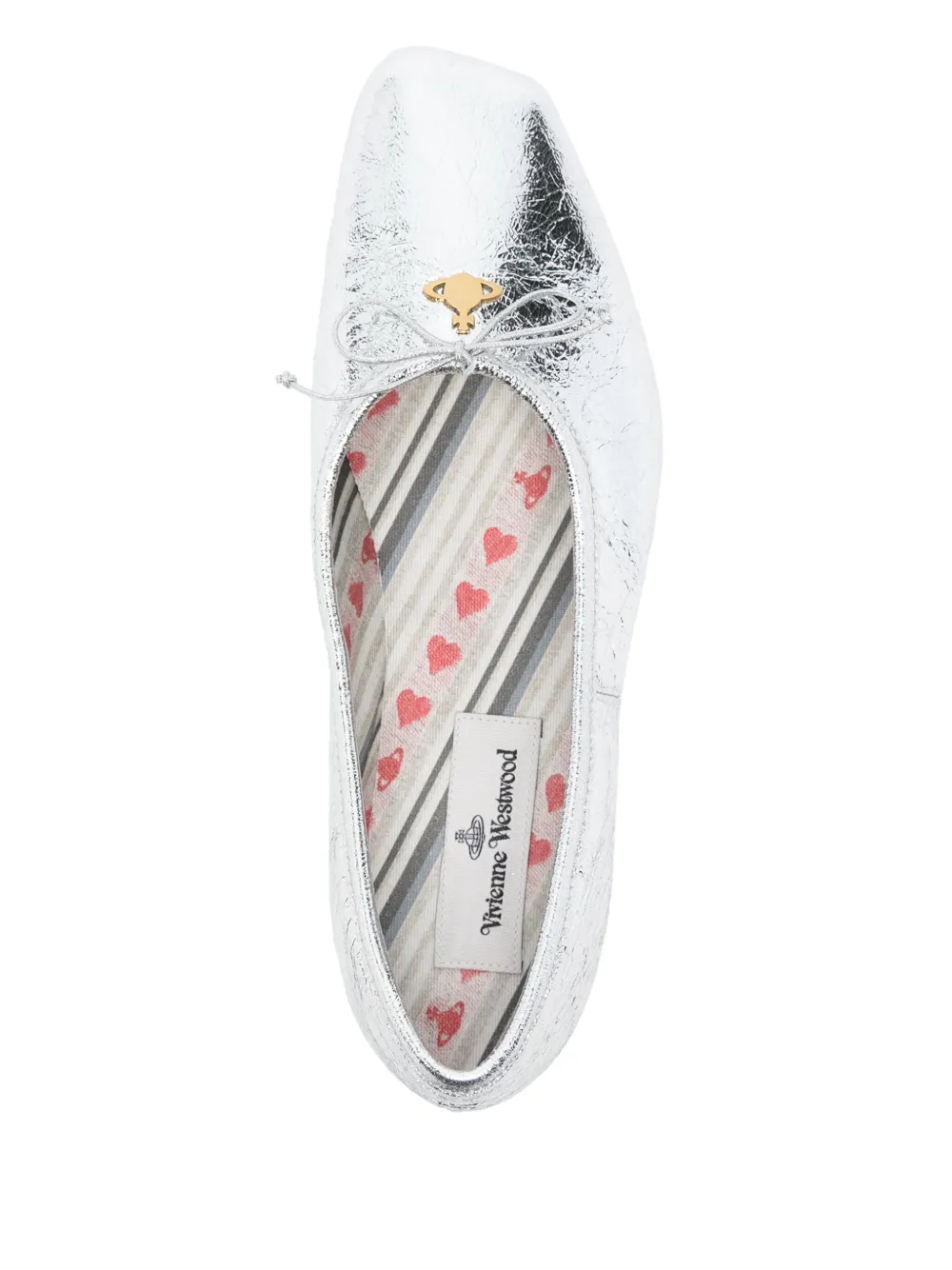 Vivienne Westwood metallic ballet flats Silver