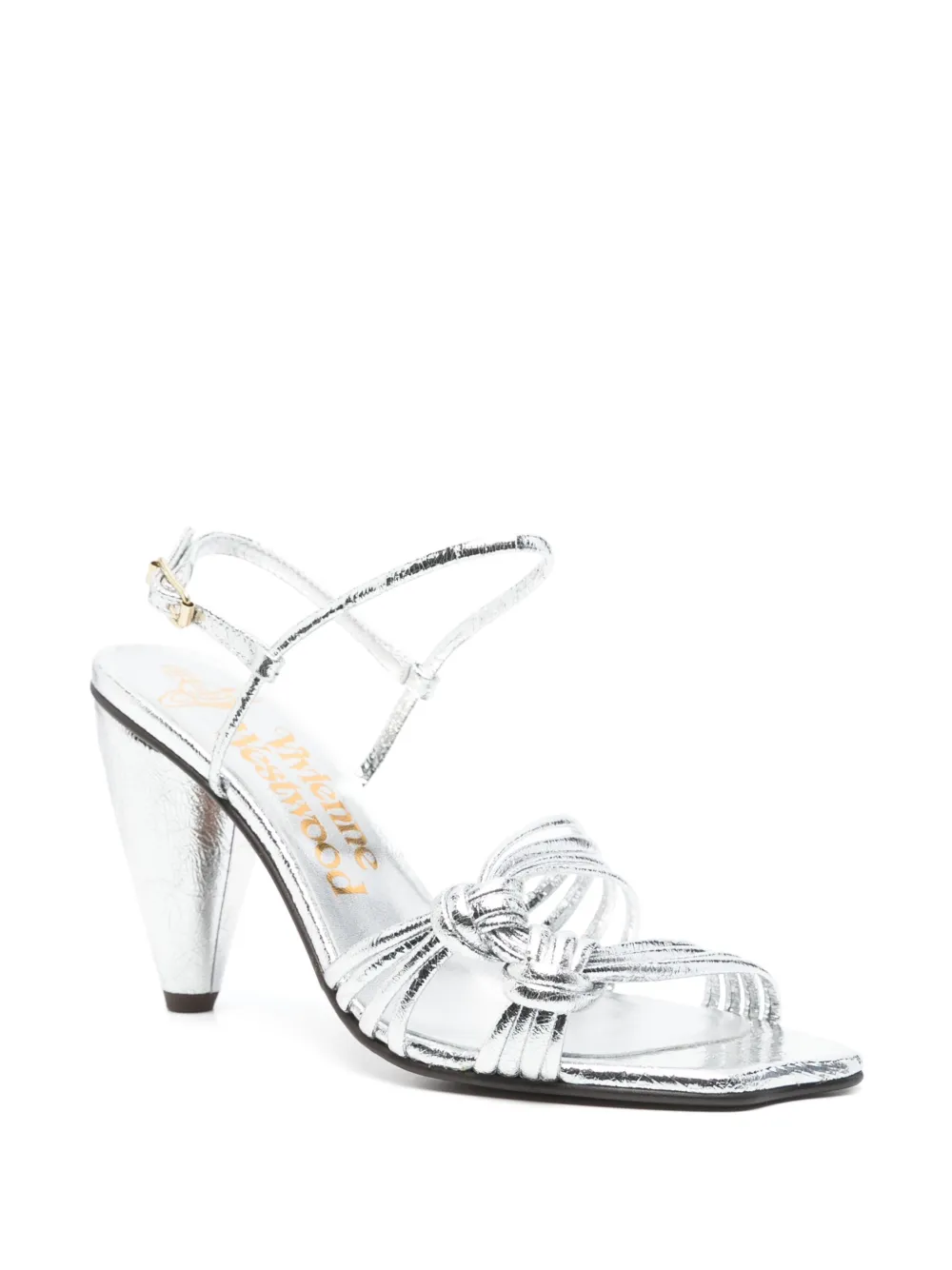 Vivienne Westwood 105 mm sandalen met geknoopt detail Zilver