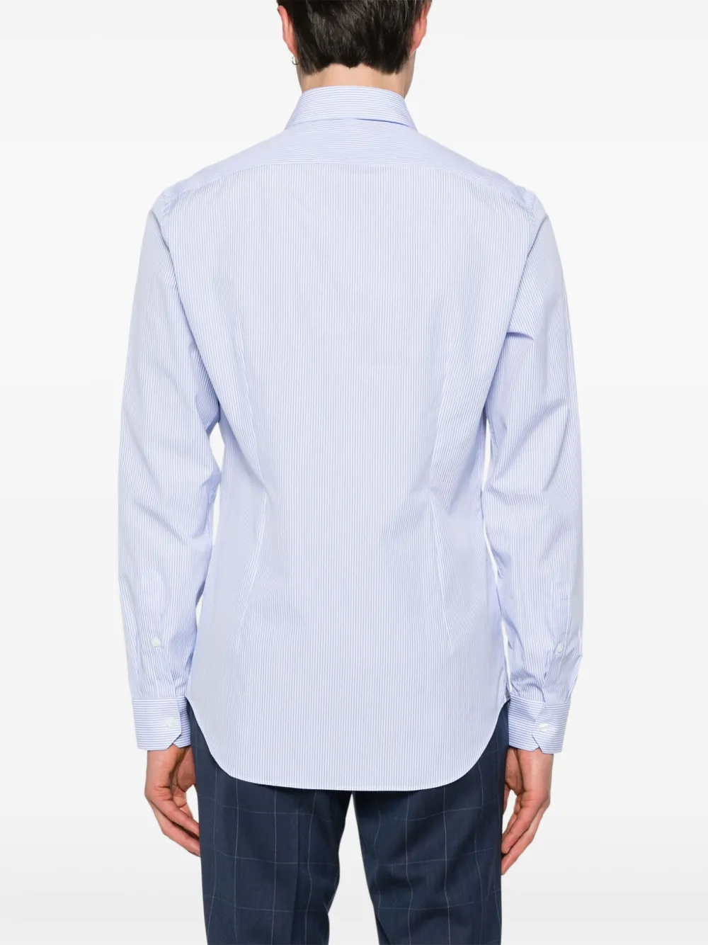 Corneliani Gestreept overhemd Blauw