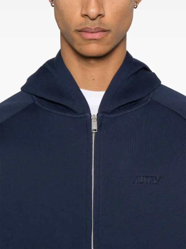 Autry logo-debossed Hoodie | Blue | FARFETCH RO