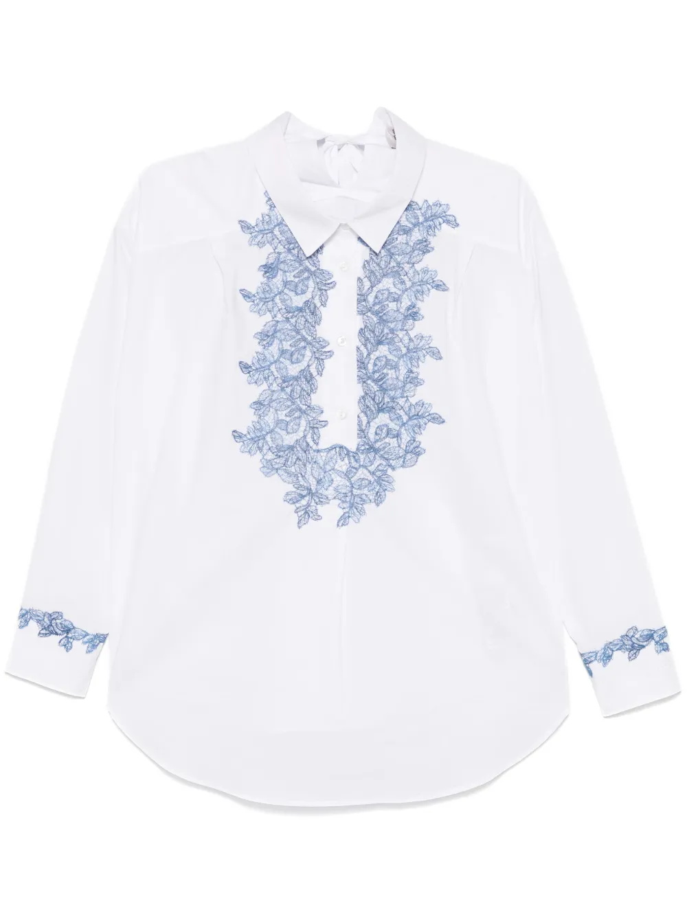 floral-lace blouse