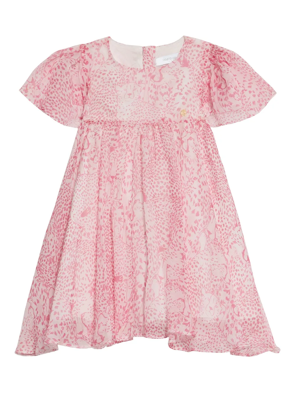 Roberto Cavalli Junior Jurk met abstract patroon Roze