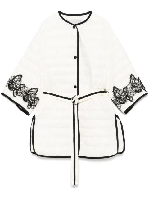 ERMANNO FIRENZE  chamarra con encaje floral