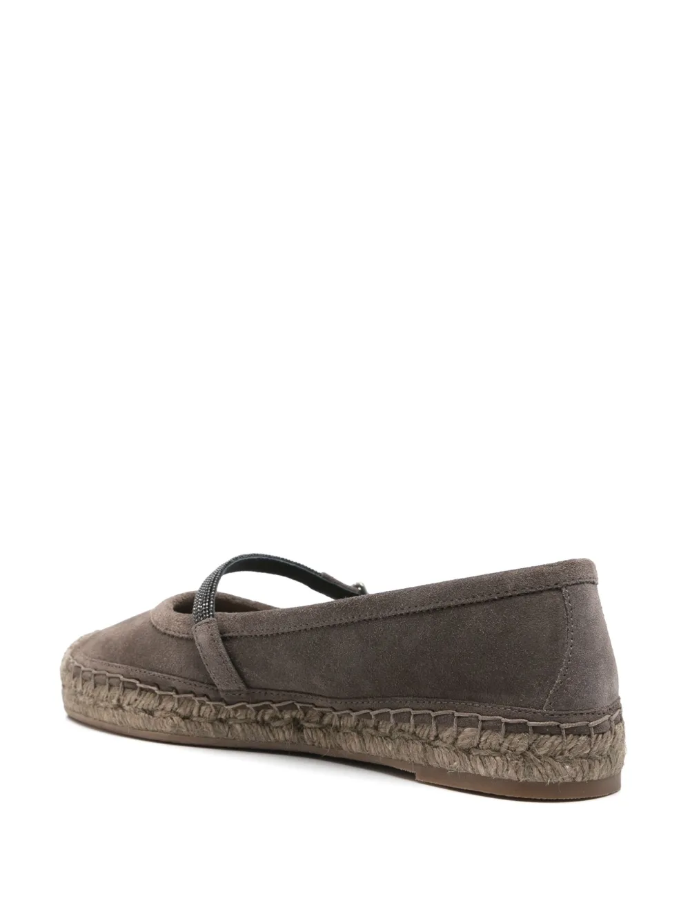 Brunello Cucinelli Suède espadrilles Bruin