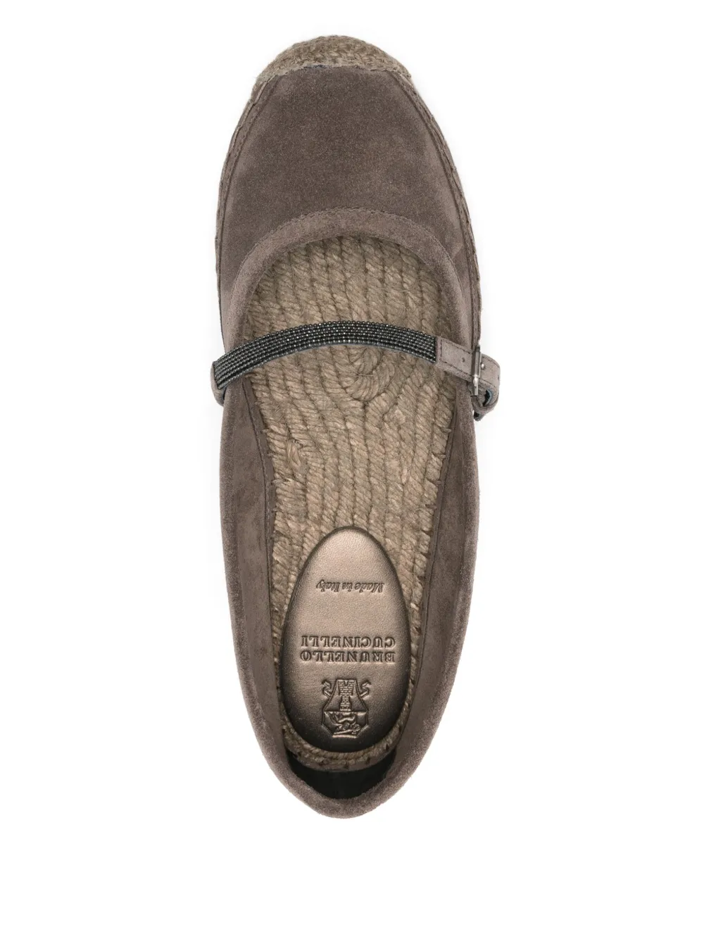 Brunello Cucinelli Suède espadrilles Bruin