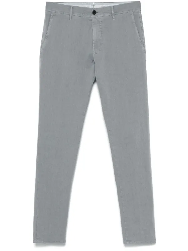 Incotex Twill Tapered Trousers in Blue
