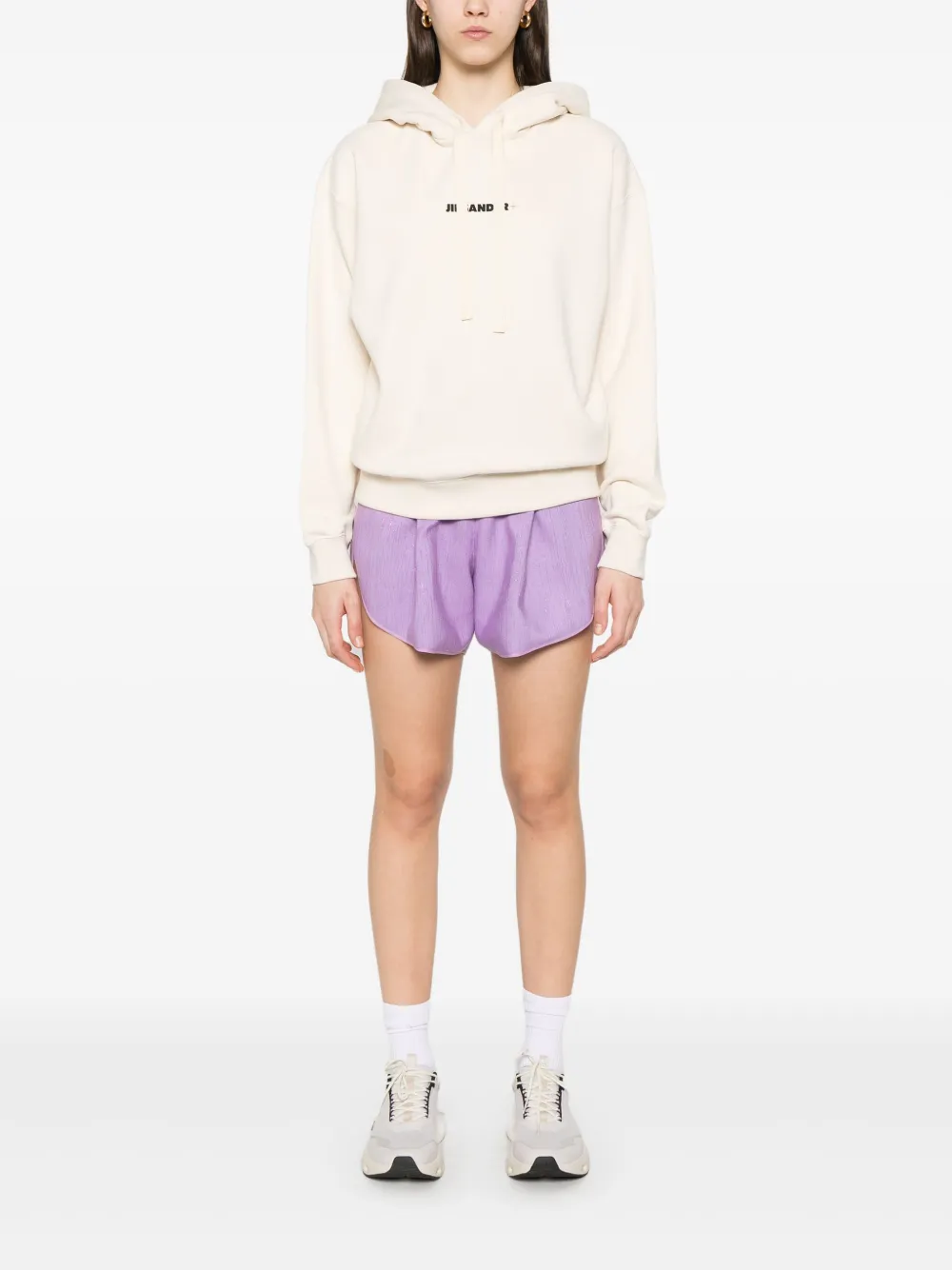 JIL SANDER+ Hoodie met logoprint - Beige