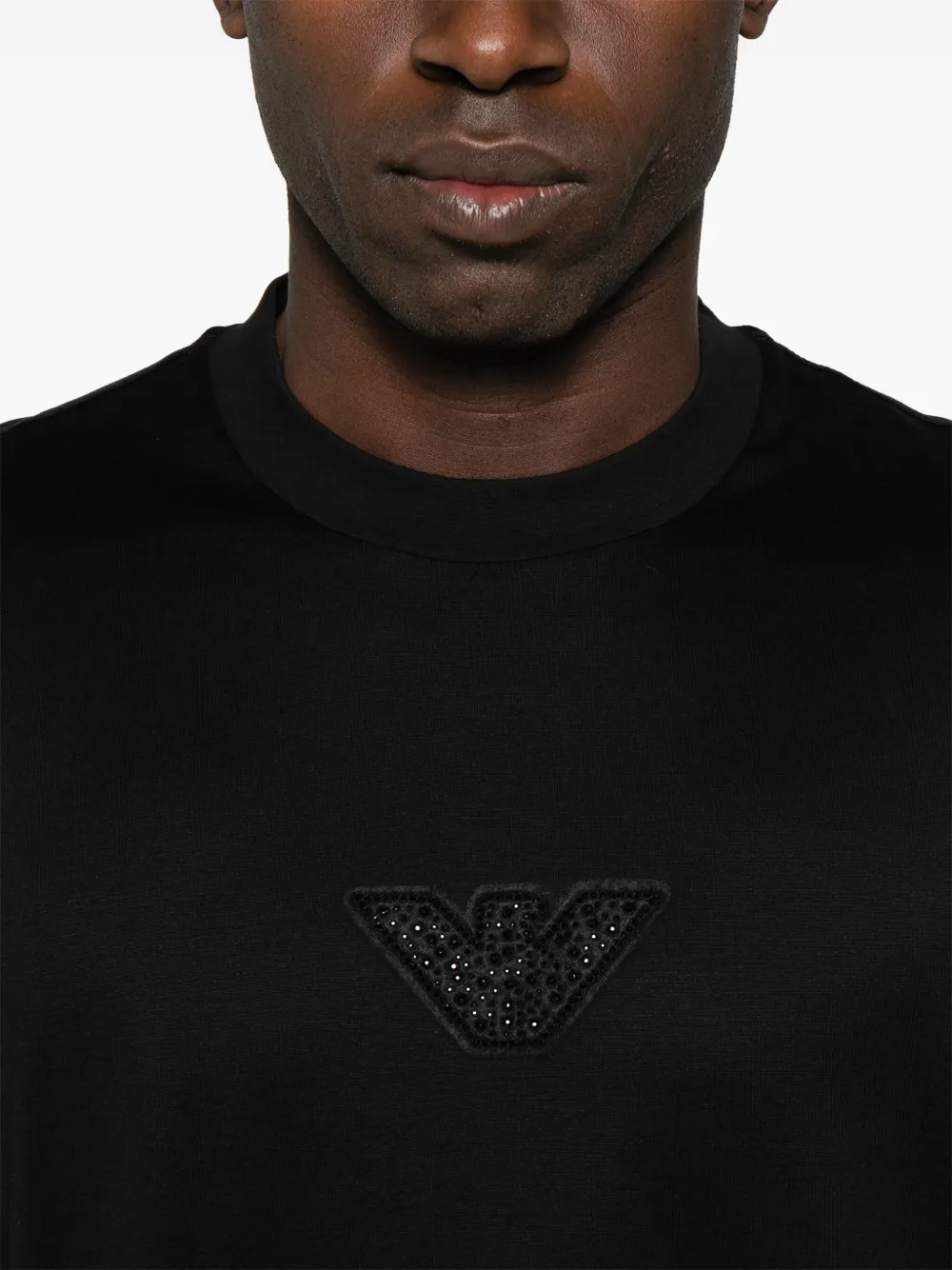 Emporio Armani T-shirt met logopatch Zwart