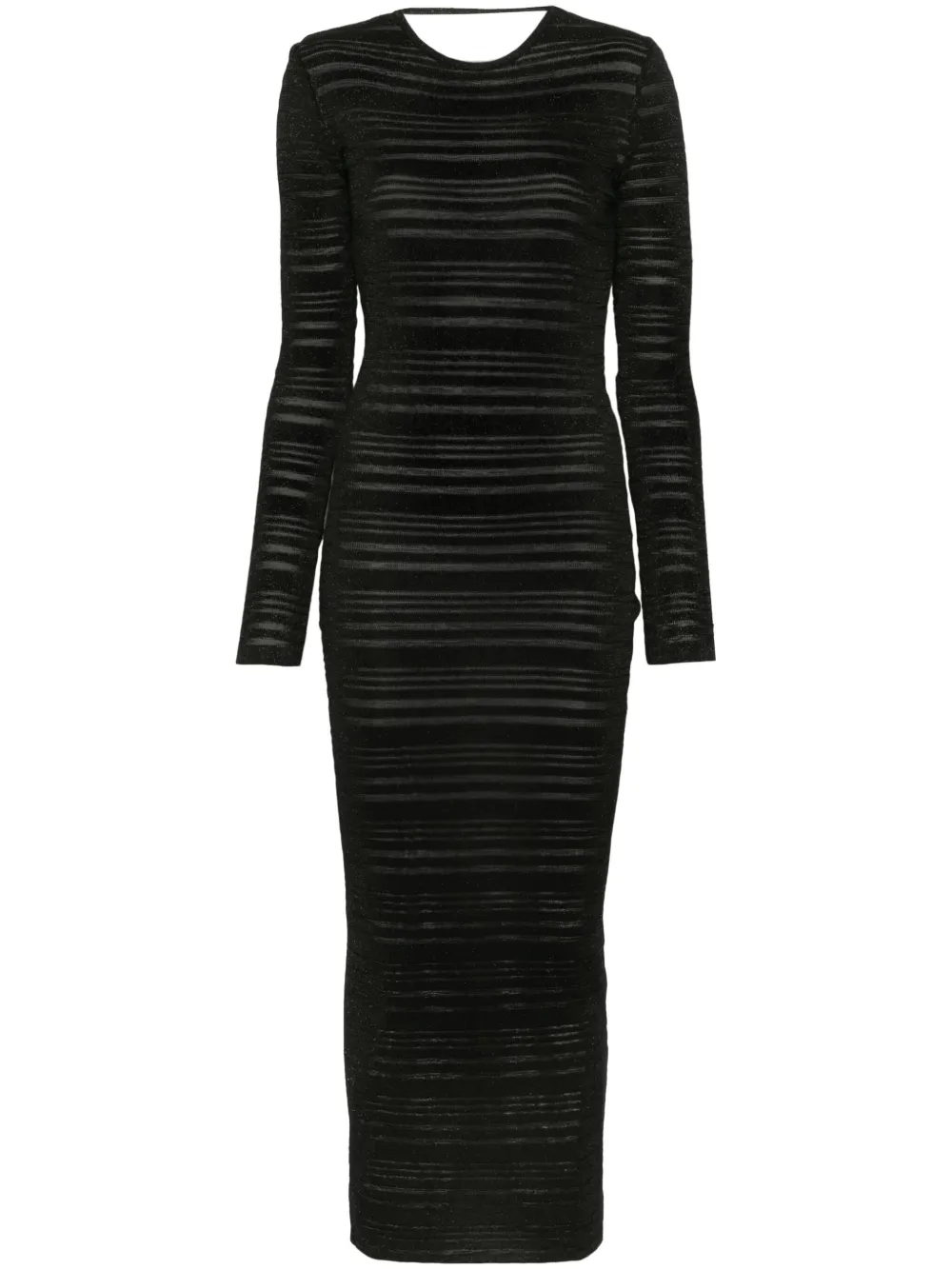 ANDREĀDAMO ribbed maxi dress | Black | Image 1