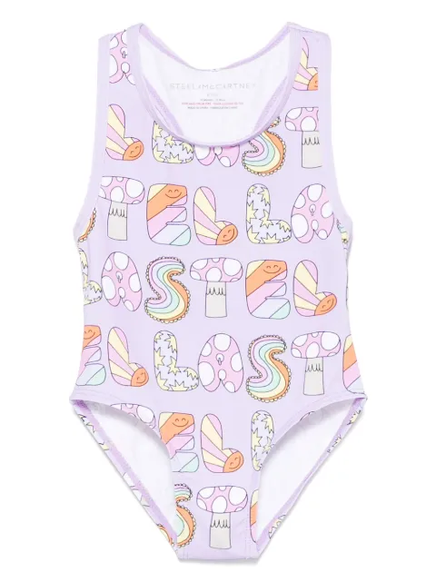Stella McCartney Kids logo-print swimsuit