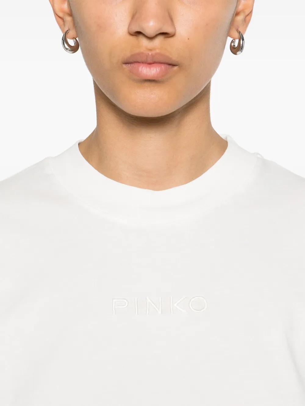 embroidered-logo T-shirt