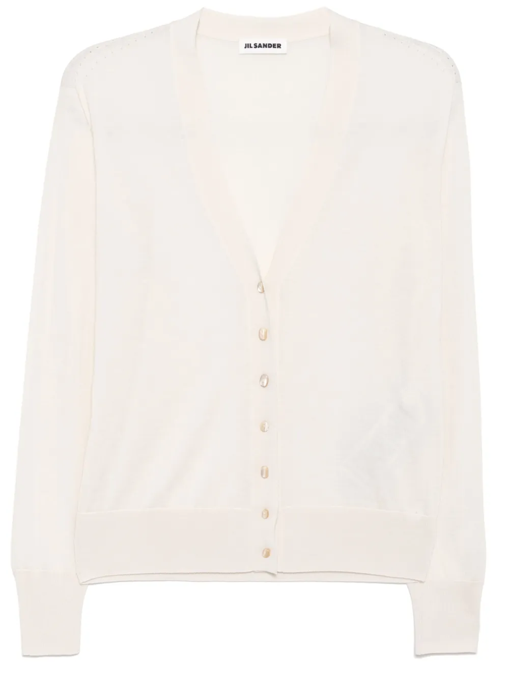 Jil Sander Vest met V-hals Beige