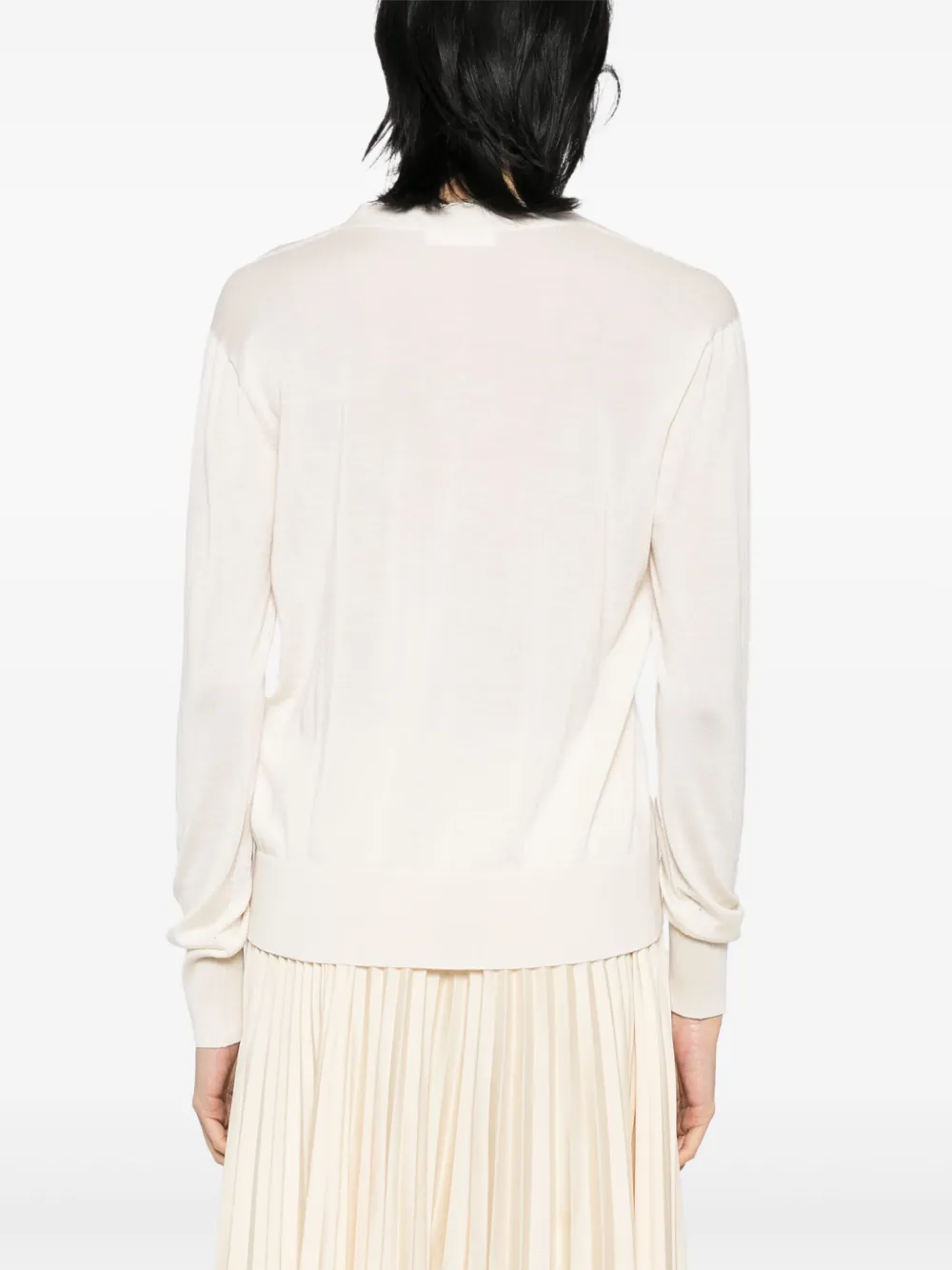 Jil Sander Vest met V-hals Beige