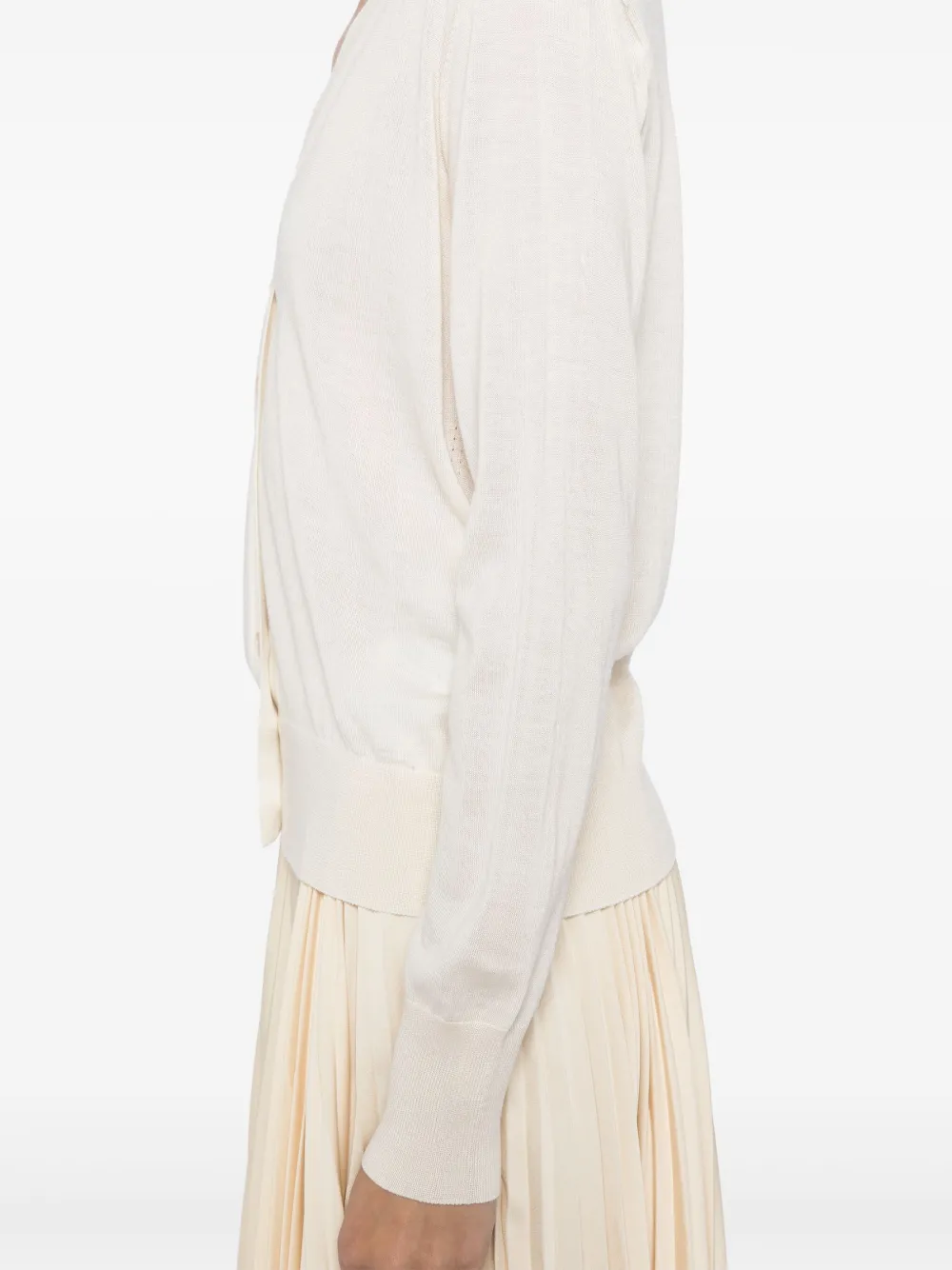 Jil Sander Vest met V-hals Beige
