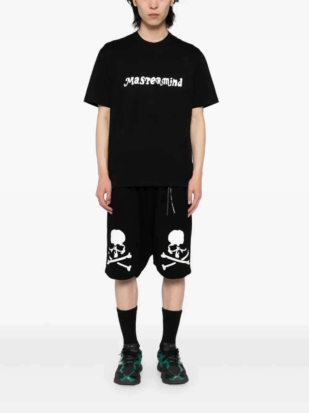 Mastermind Japan T-shirt met logoprint - Zwart