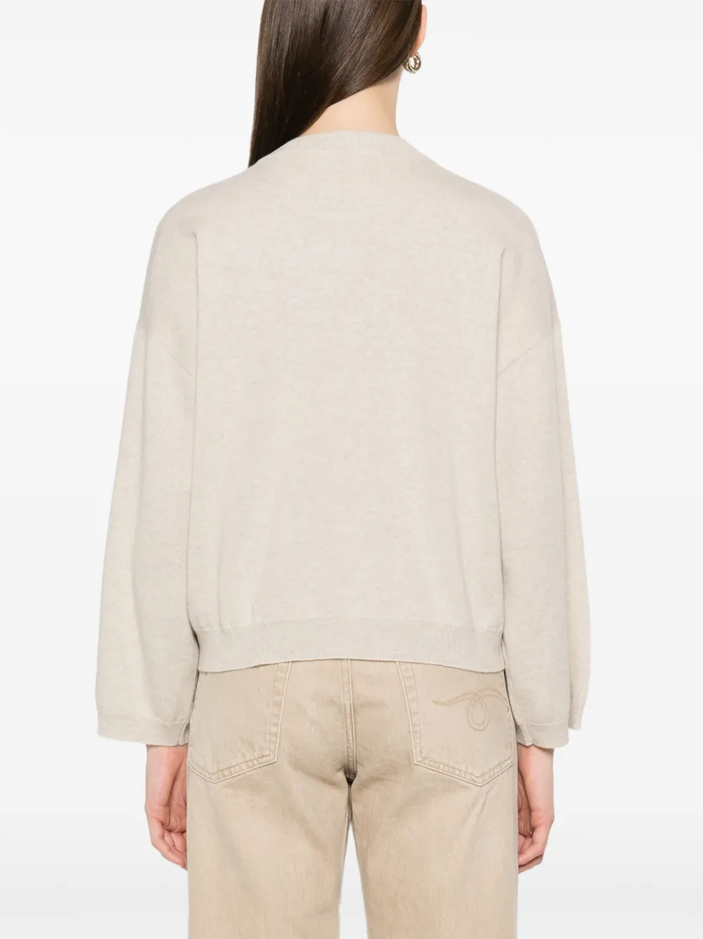 Brunello Cucinelli Monili Chain-detail Sweater In Neutrals