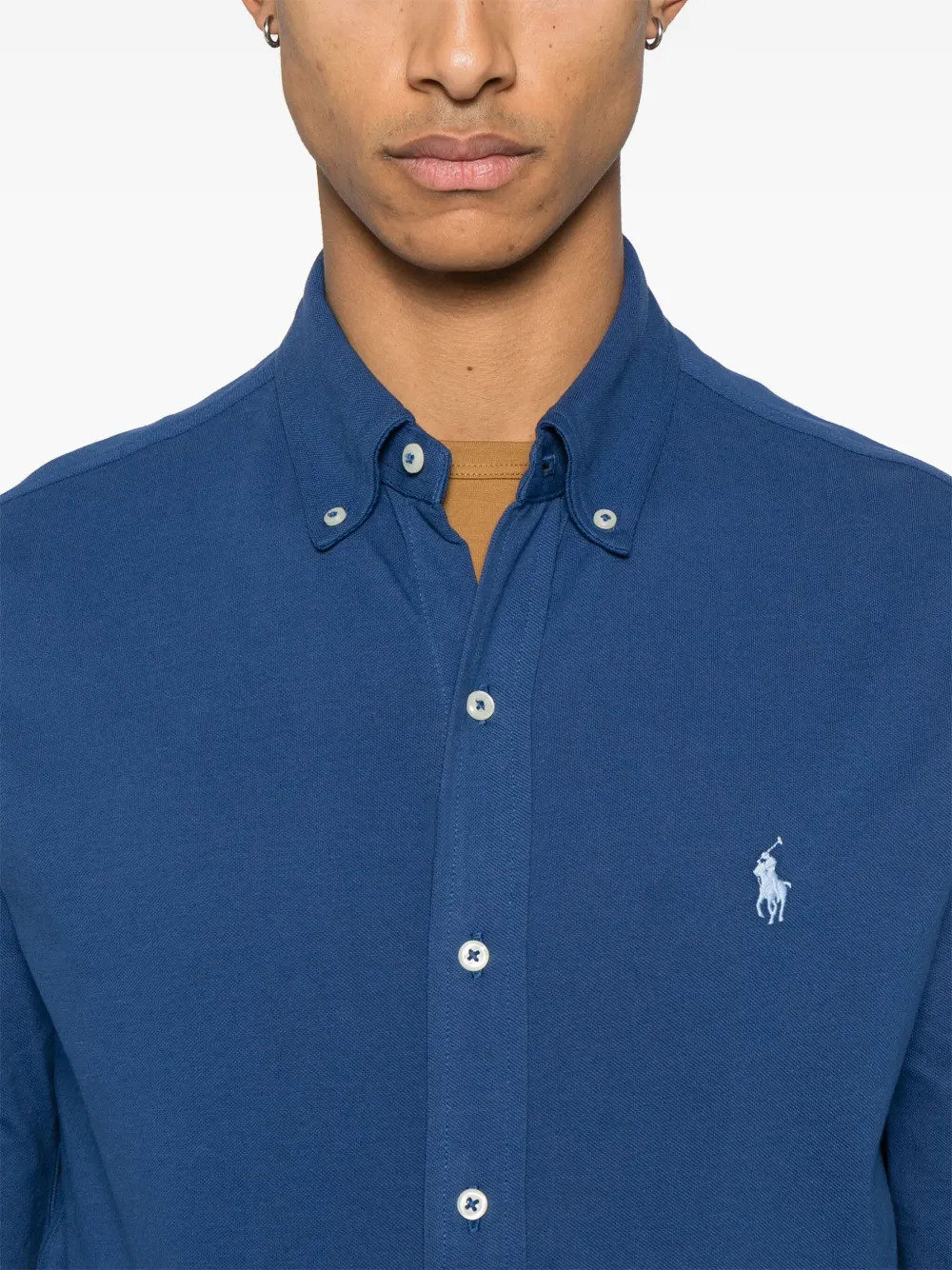 Polo Ralph Lauren Overhemd met Polo Pony-patroon Blauw
