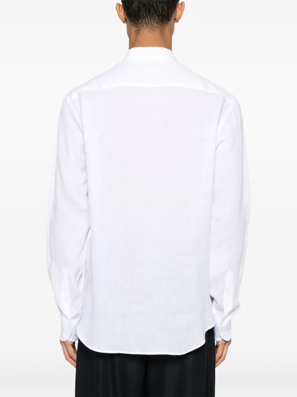Emporio Armani Overhemd met geborduurd logo Wit