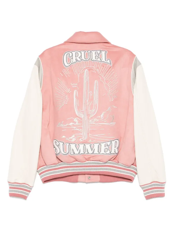 MOUTY Varsity Jacket Pink FARFETCH IN
