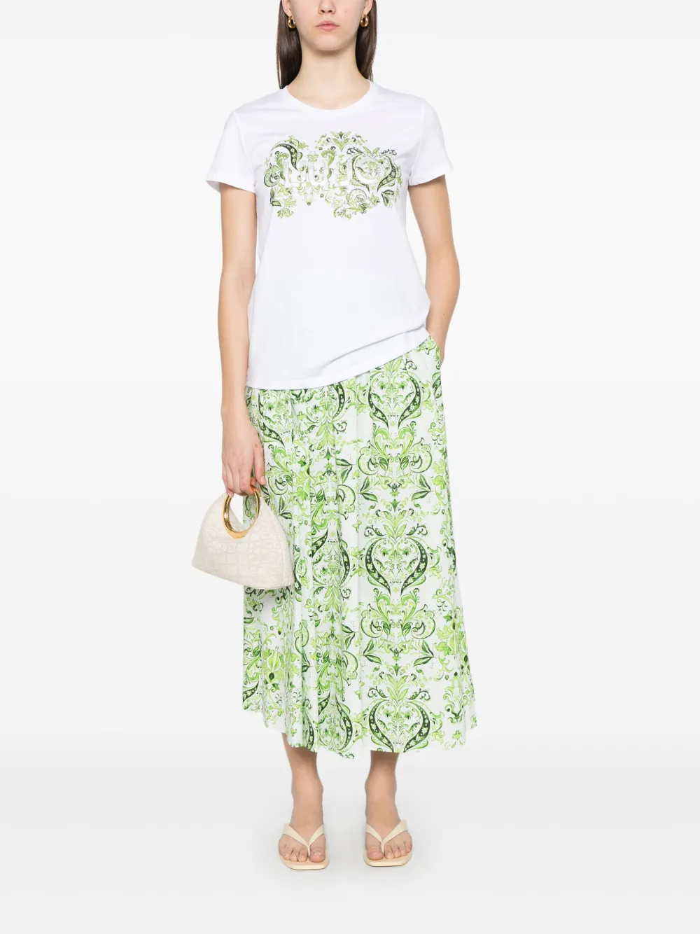 LIU JO Midi-rok met paisley-print - Groen