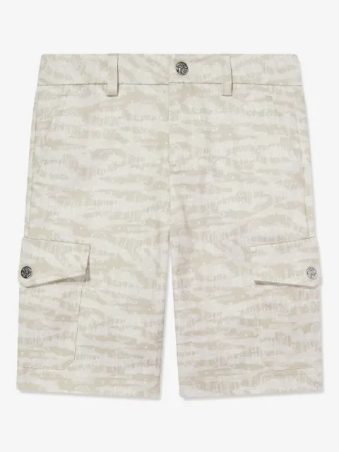 Roberto Cavalli Junior monogram cargo shorts