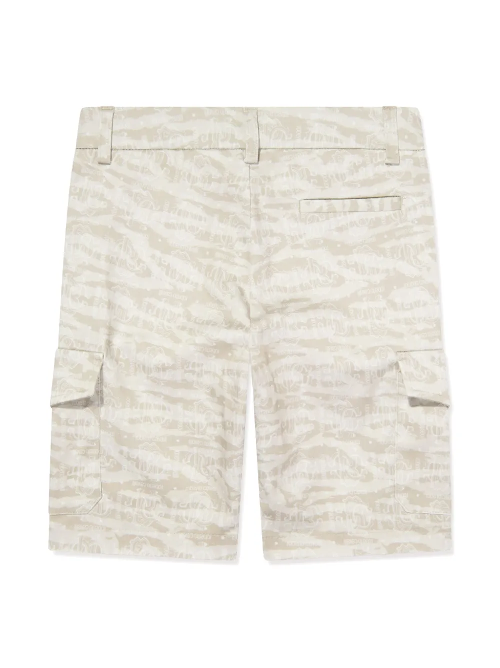 Roberto Cavalli Junior monogram cargo shorts - Beige