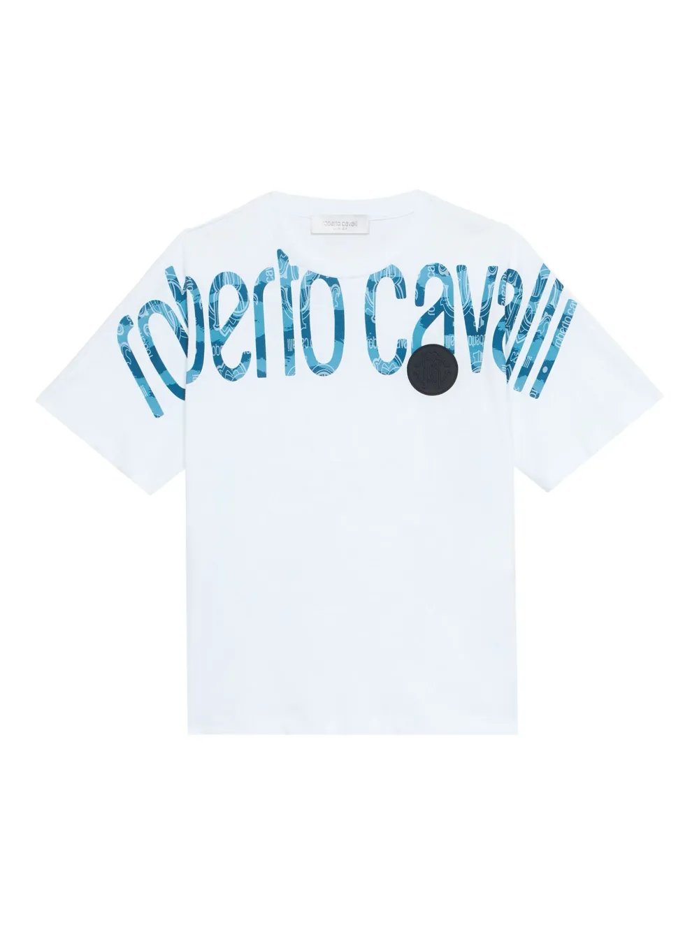 Roberto Cavalli Junior T-shirt met logoprint Wit