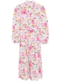 PAOLA ZUIN floral midi dress - Pink