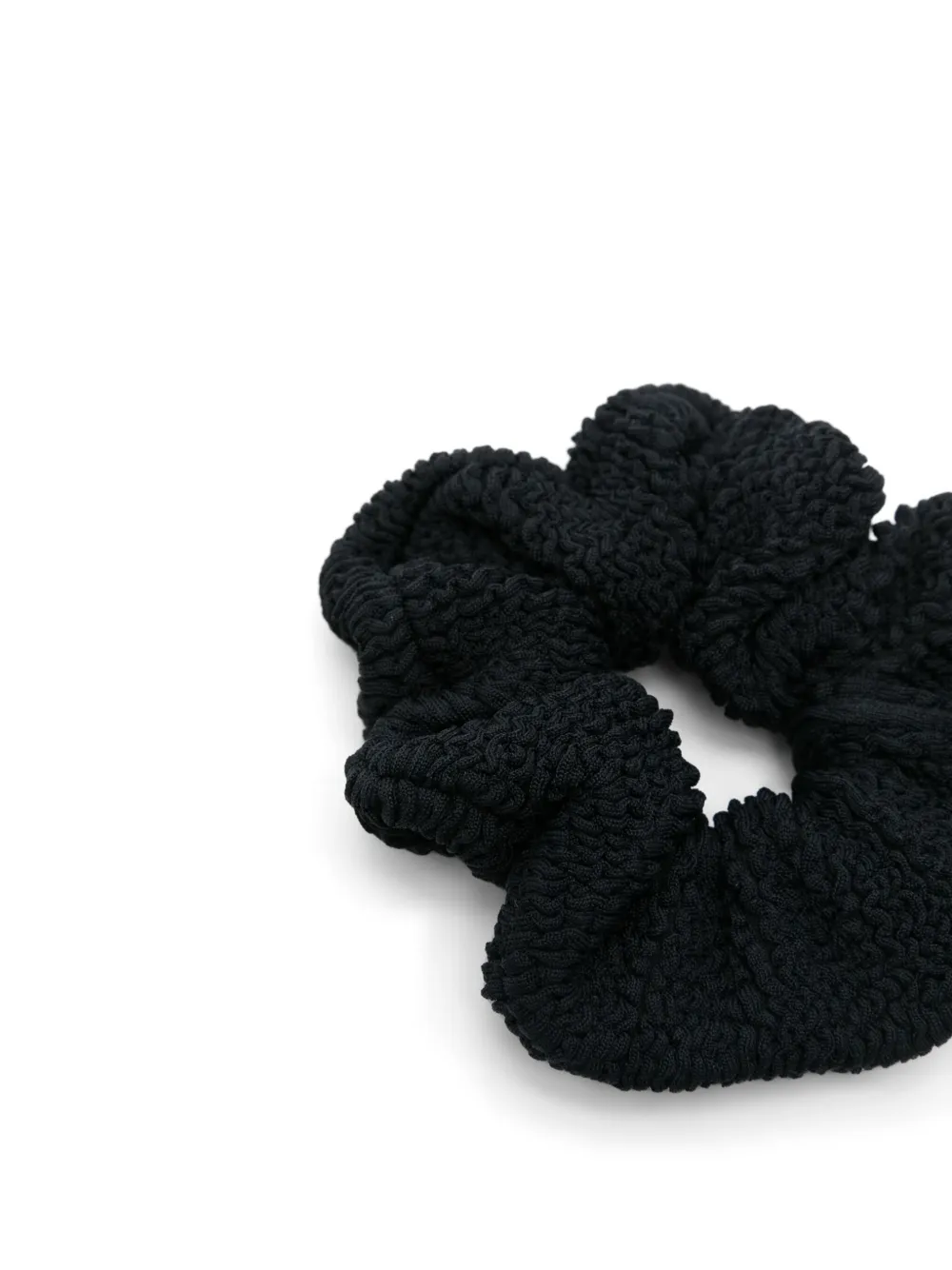 Hunza G shirred scrunchie - Zwart