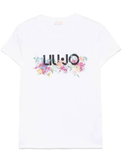 T-shirt à ornements en cristal - LIU JO - Modalova