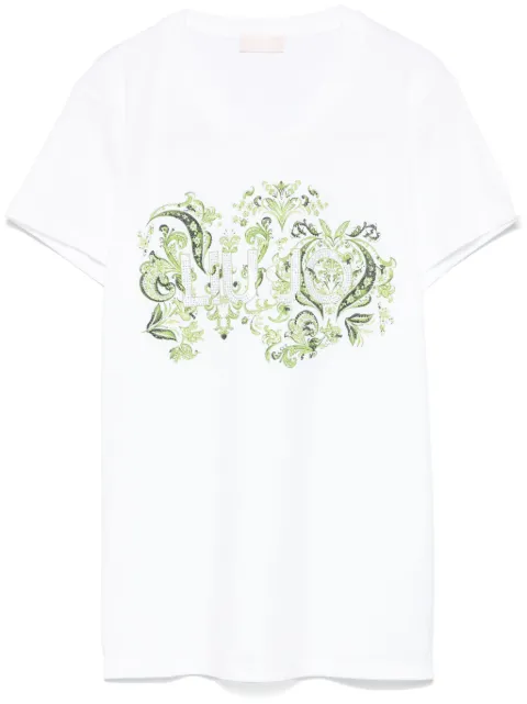 LIU JO playera con detalles de cristal