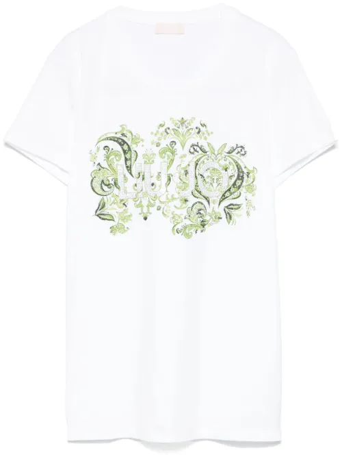 T-shirt à ornements en cristal - LIU JO - Modalova