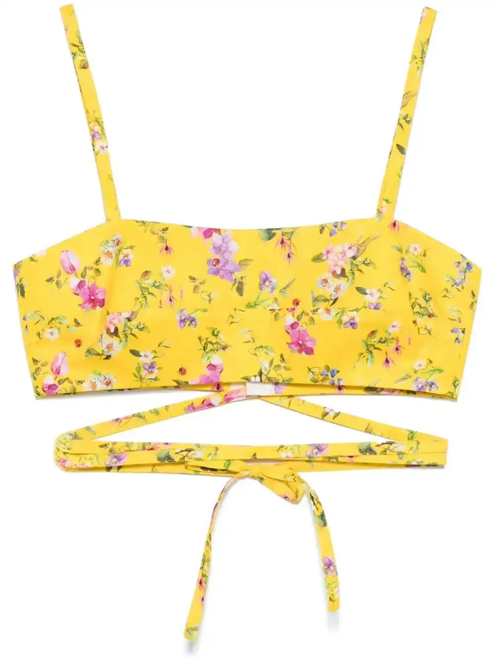 Shop Paola Zuin Bralette Top In Yellow