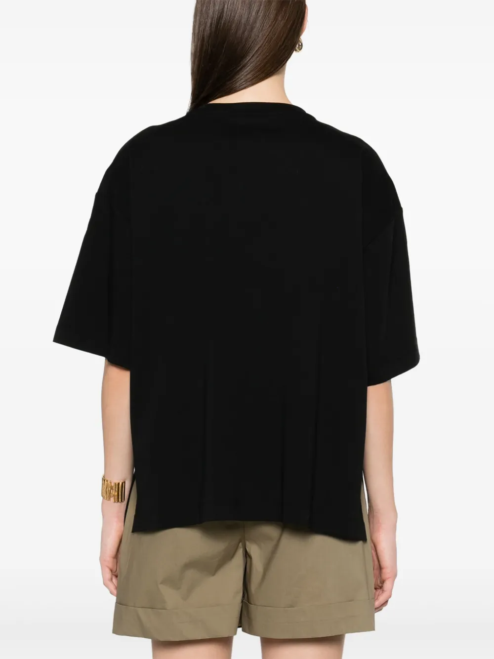 LIU JO T-shirt met logo van kralen Zwart