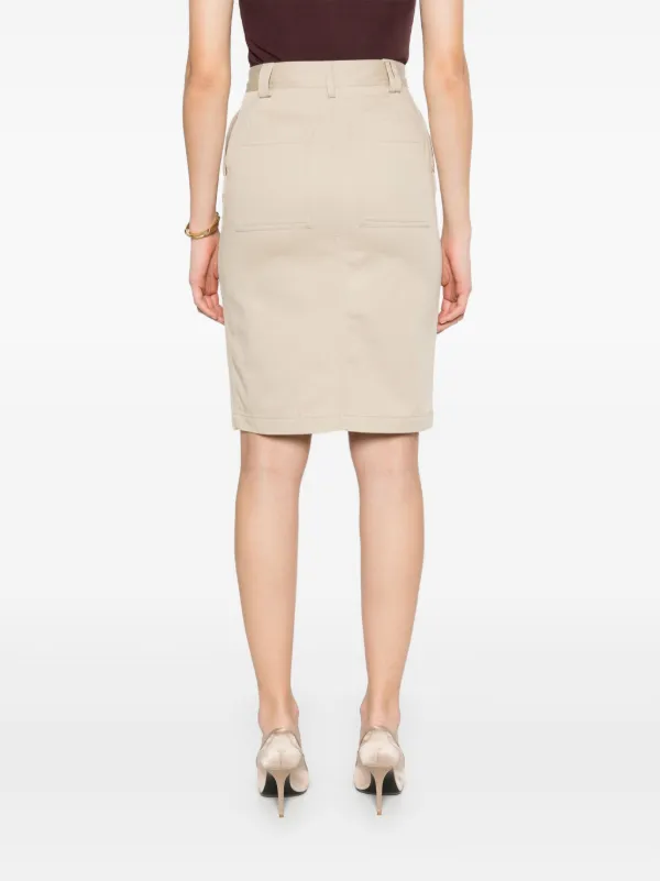 ANINE BING Zaire Midi Skirt | Neutrals | FARFETCH