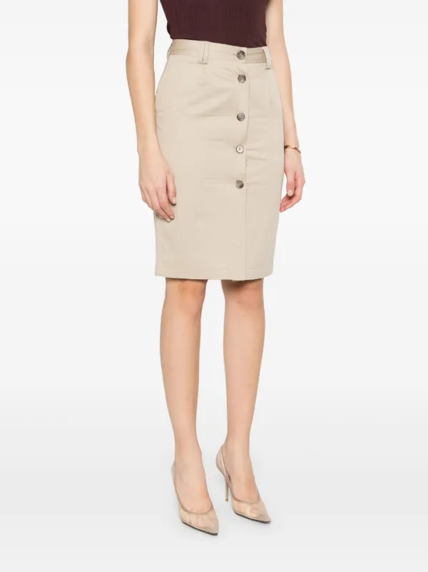 ANINE BING Zaire Midi Skirt | Neutrals | FARFETCH
