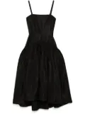 Martin Grant gathered tiered dress - Black