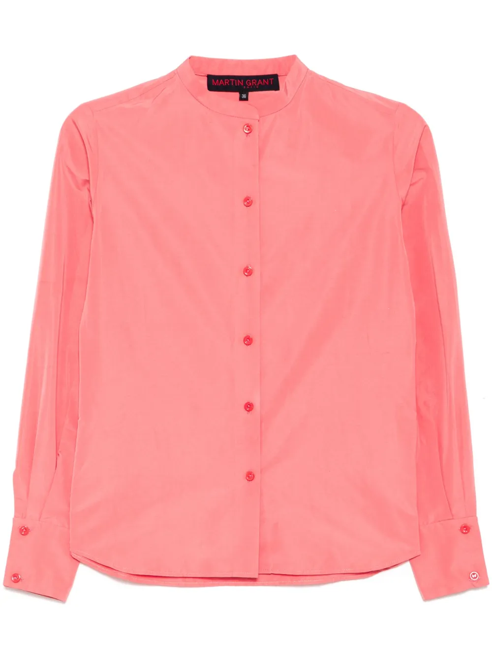 Martin Grant Camicia con colletto rialzato - Rosso
